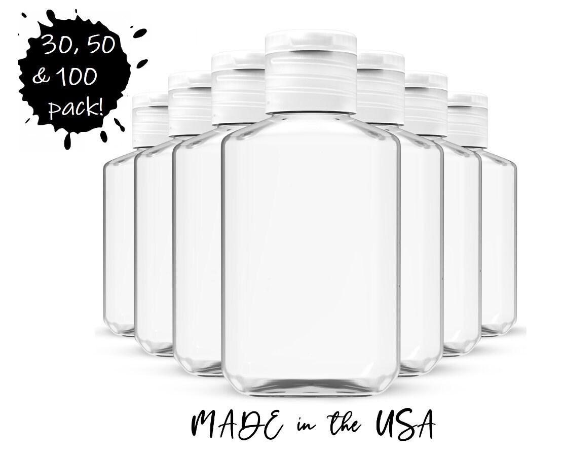 Empty Hand Sanitizer Bottles 60ml Clear 2oz 100 / 50 / Etsy