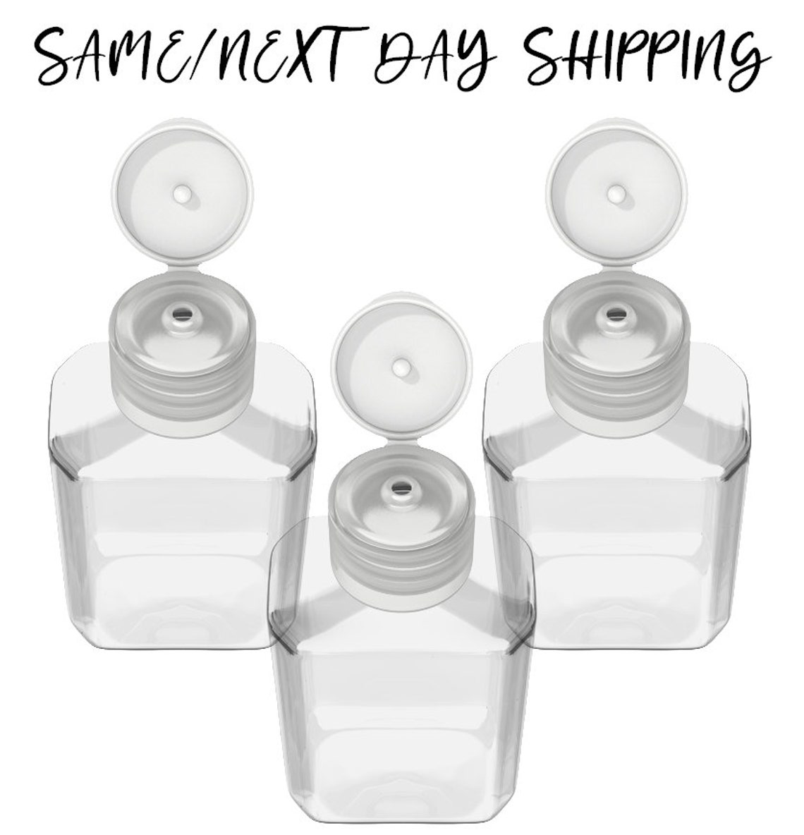 Empty Hand Sanitizer Bottles 60ml Clear 2oz 100 / 50 / Etsy