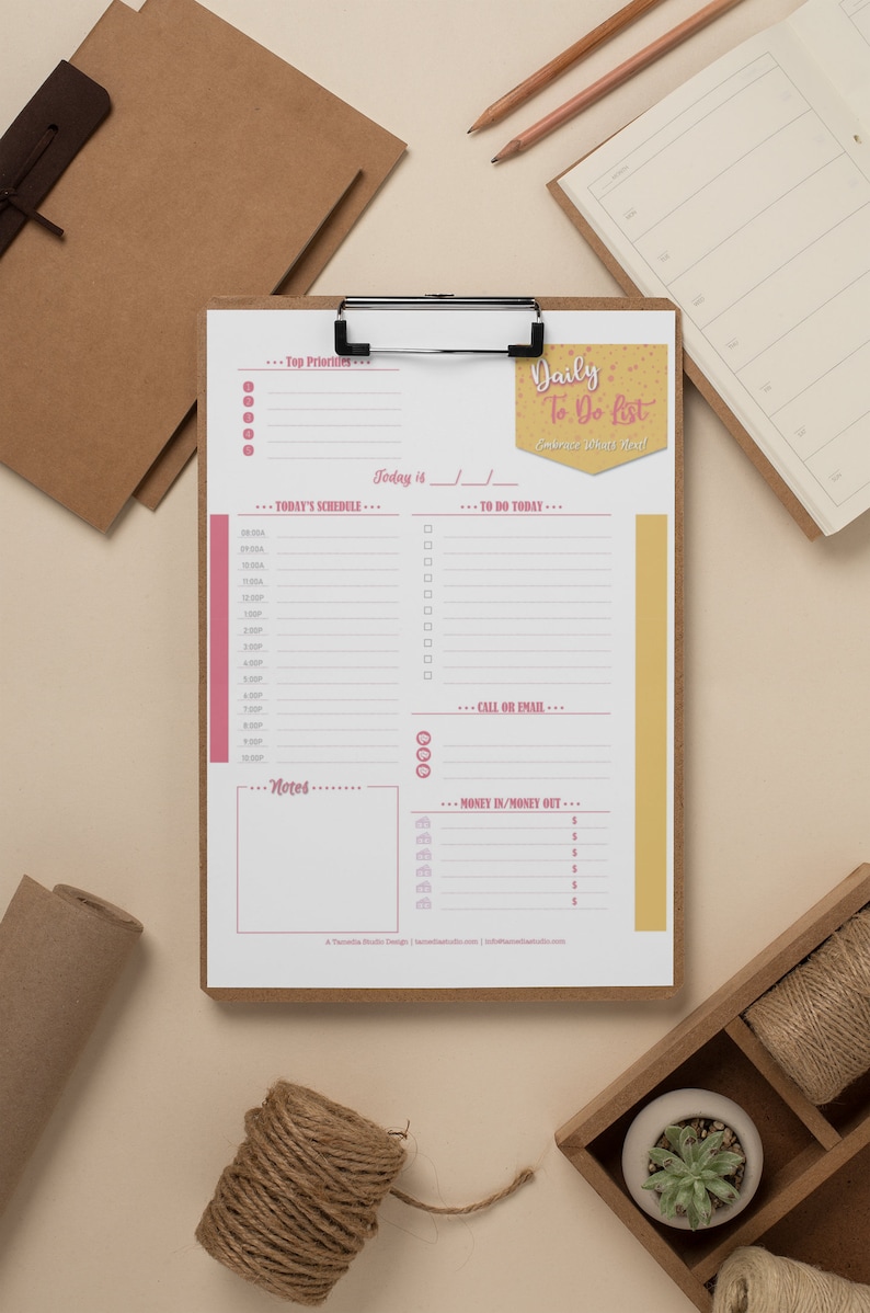 To Do List|Notepad|Stationery|Notes|Daily Schedule|Daily Organizer List