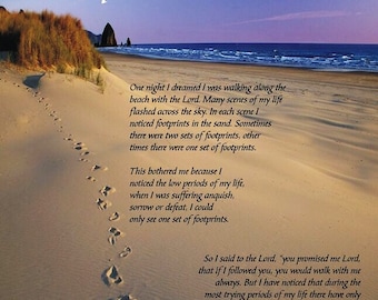 Footprints In The Sand Poem Printable Version