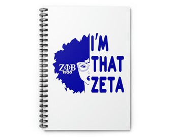 Zeta Phi Beta Notebook | Sorority Notes | Soror Spiral Notebook | Sorority Gift | Zeta