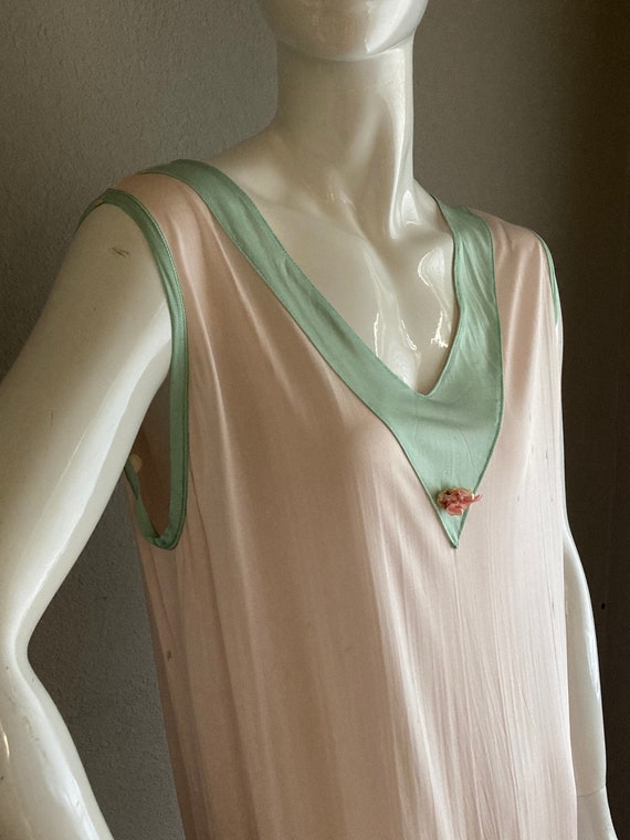 RARE 1920s Rayon Knit Chemise “As-Is”