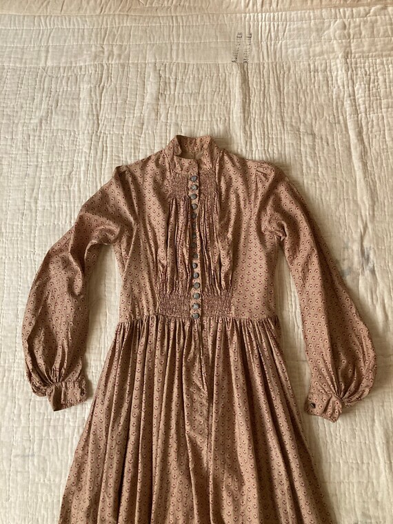 RARE Antique 1800’s Calico Cotton Prairie Dress