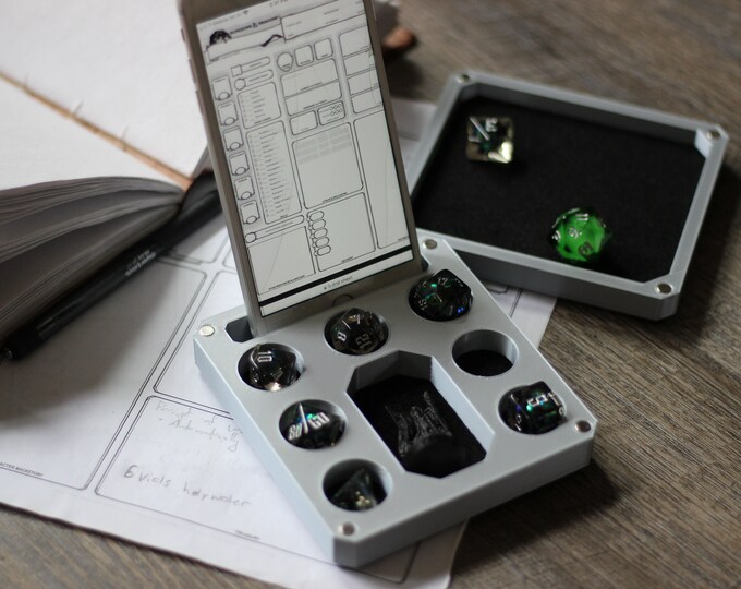 Dungeoneer's Kit 3D Printed Dungeons and Dragons Dice Box and Rolling