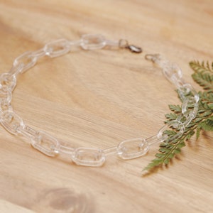 Clear Glass Chain Necklace