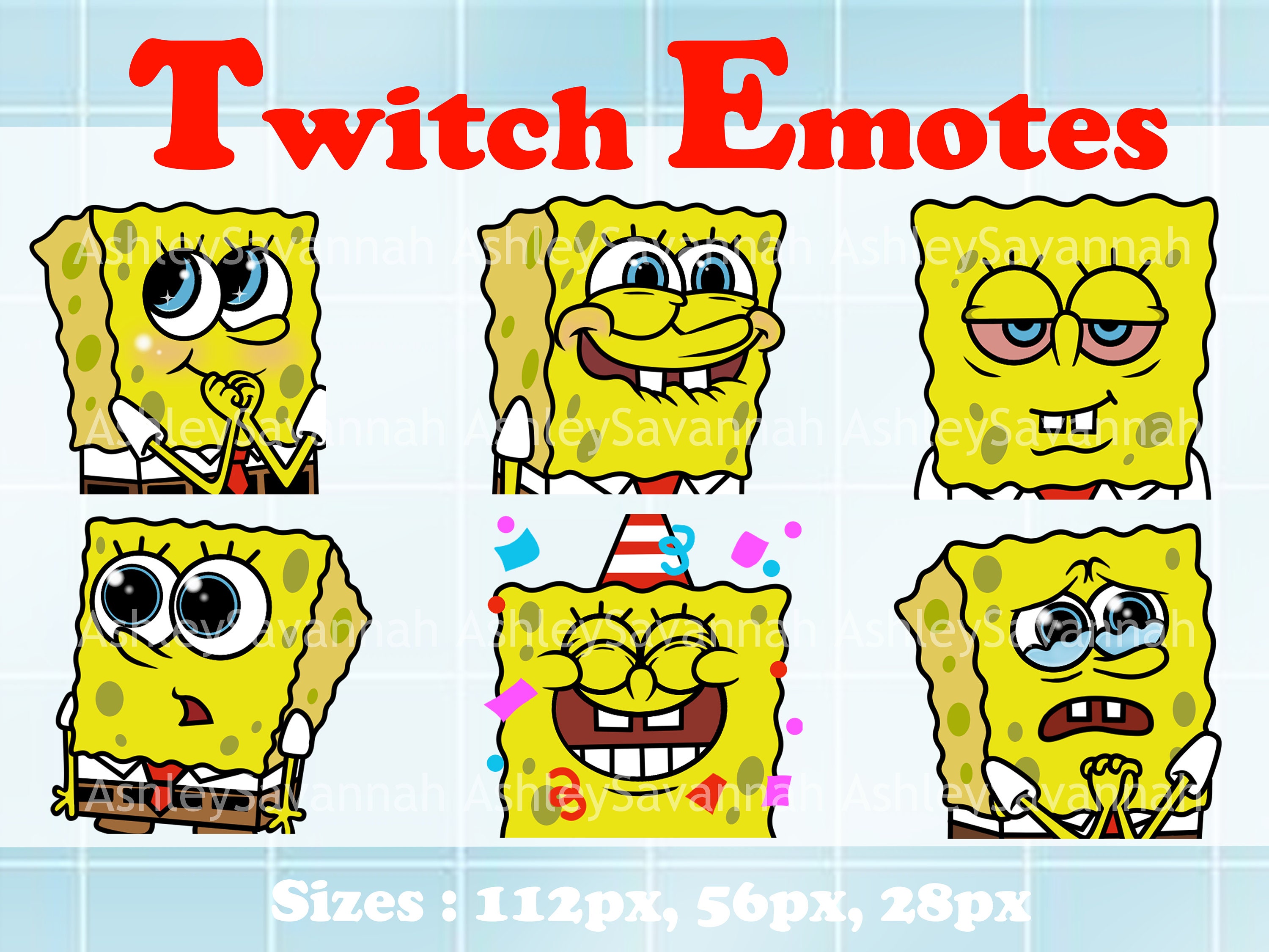 Spongebob Twitch Emotes - Etsy