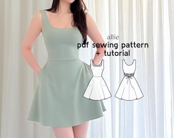 knee length dresses for ladies Lace-Up Open-Front Dress main image 0