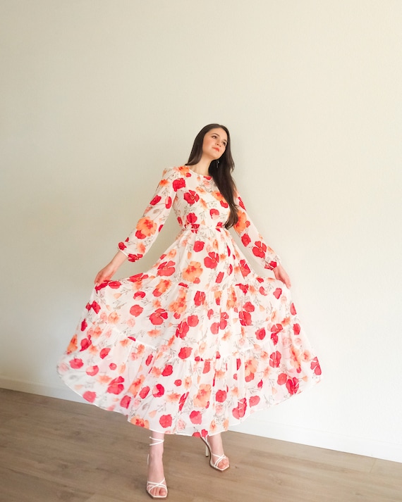 POPPY DOT ORGANGY TIERED DRESS 2