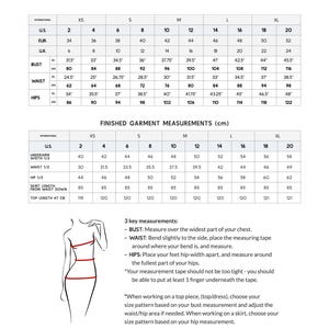 PDF-sömnadsmönster för klänning med bara axlar: Asymmetrisk stickad klänning (amerikanska storlekar 2-20) bild 5