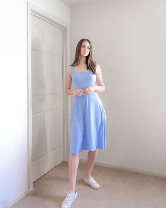 PDF Sewing Pattern Square Neckline Knit Alice Dress With Pockets