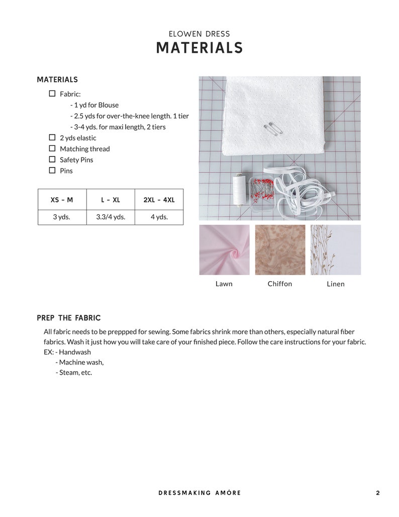 Maxi Boho Dress Pattern ELOWEN Puff Sleeves Dress Digital Pattern Sizes XS-4XL Instructions & Video Tutorial, PDF Sewing Pattern image 7