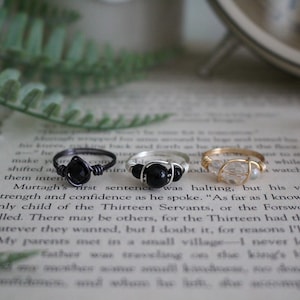 Violet Sorrengail, Tairn, and Andarna Wire Ring Set - Fourth Wing Inspired