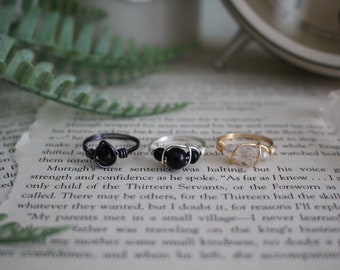 Violet Sorrengail, Tairn, and Andarna Wire Ring Set - Fourth Wing Inspired