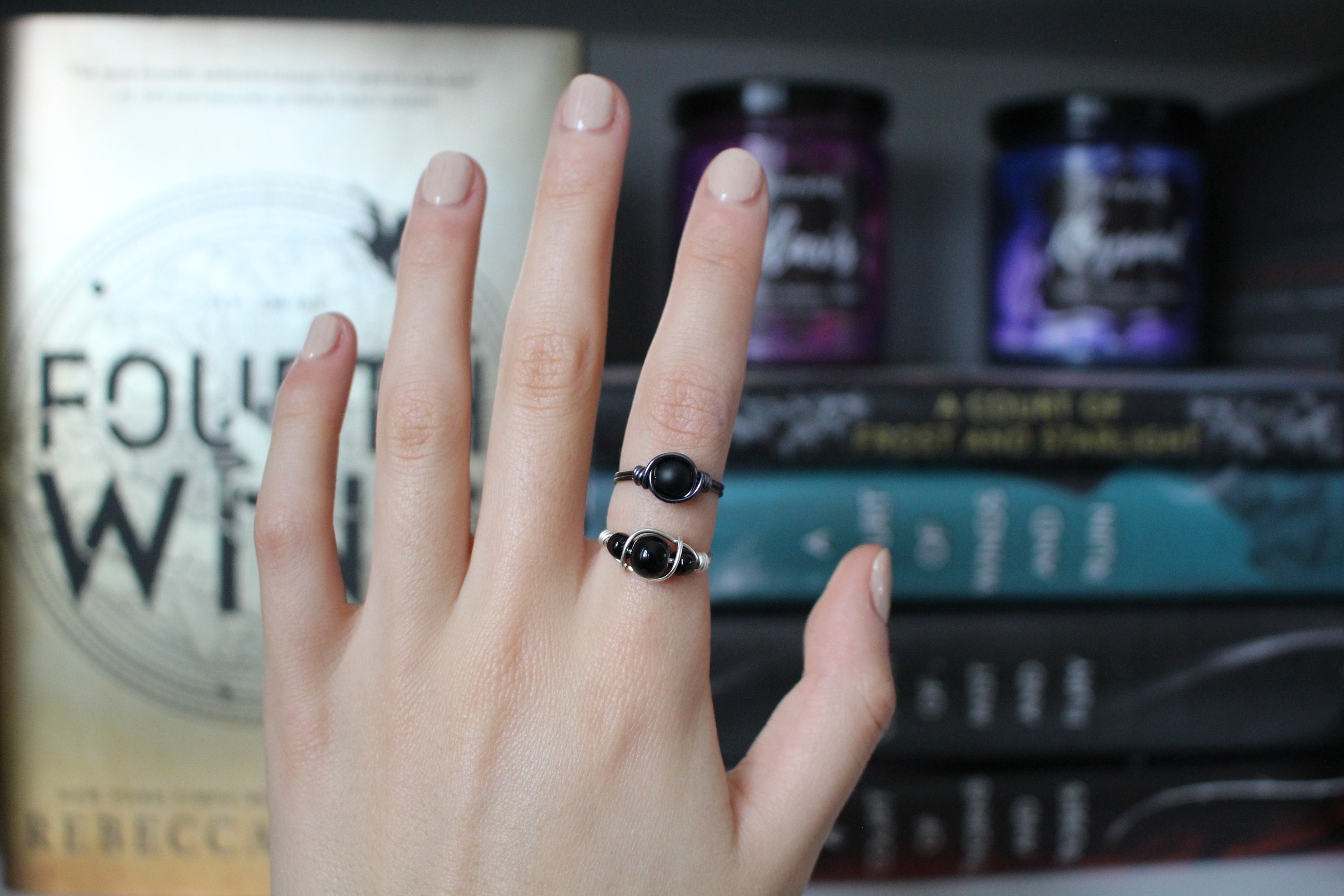 Violet Sorrengail and Xaden Riorson Wire Ring Set - Fourth Wing