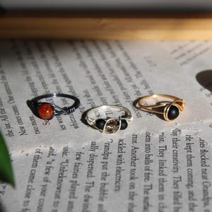Onyx Storm, Fourth Wing, and Iron Flame Wire Rings - Inspired by the Rebecca Yarros Empyrean Book Series
