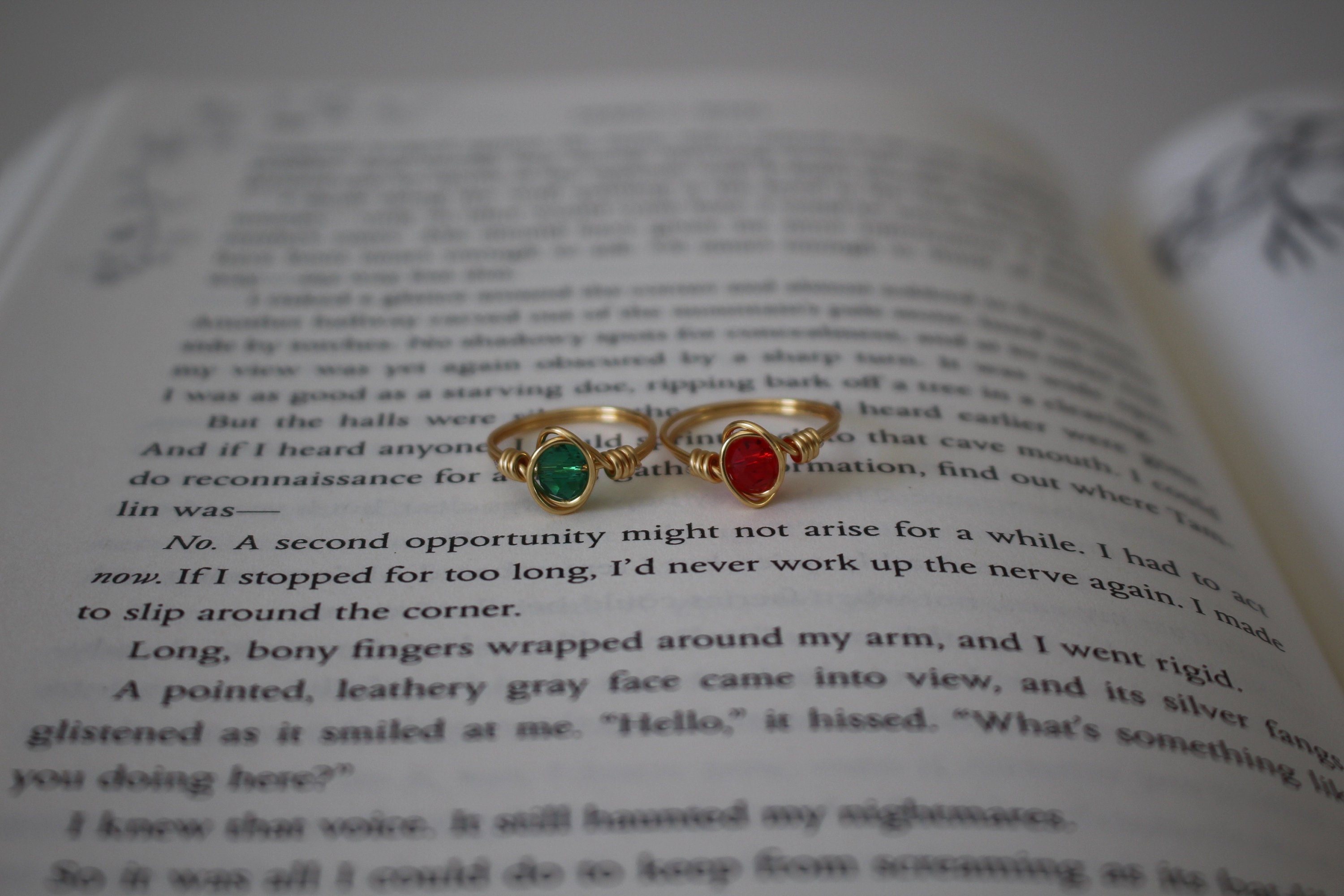 Rowan and Aelin Wire Ring Set of 2 Throne of Glass Inspired - Etsy