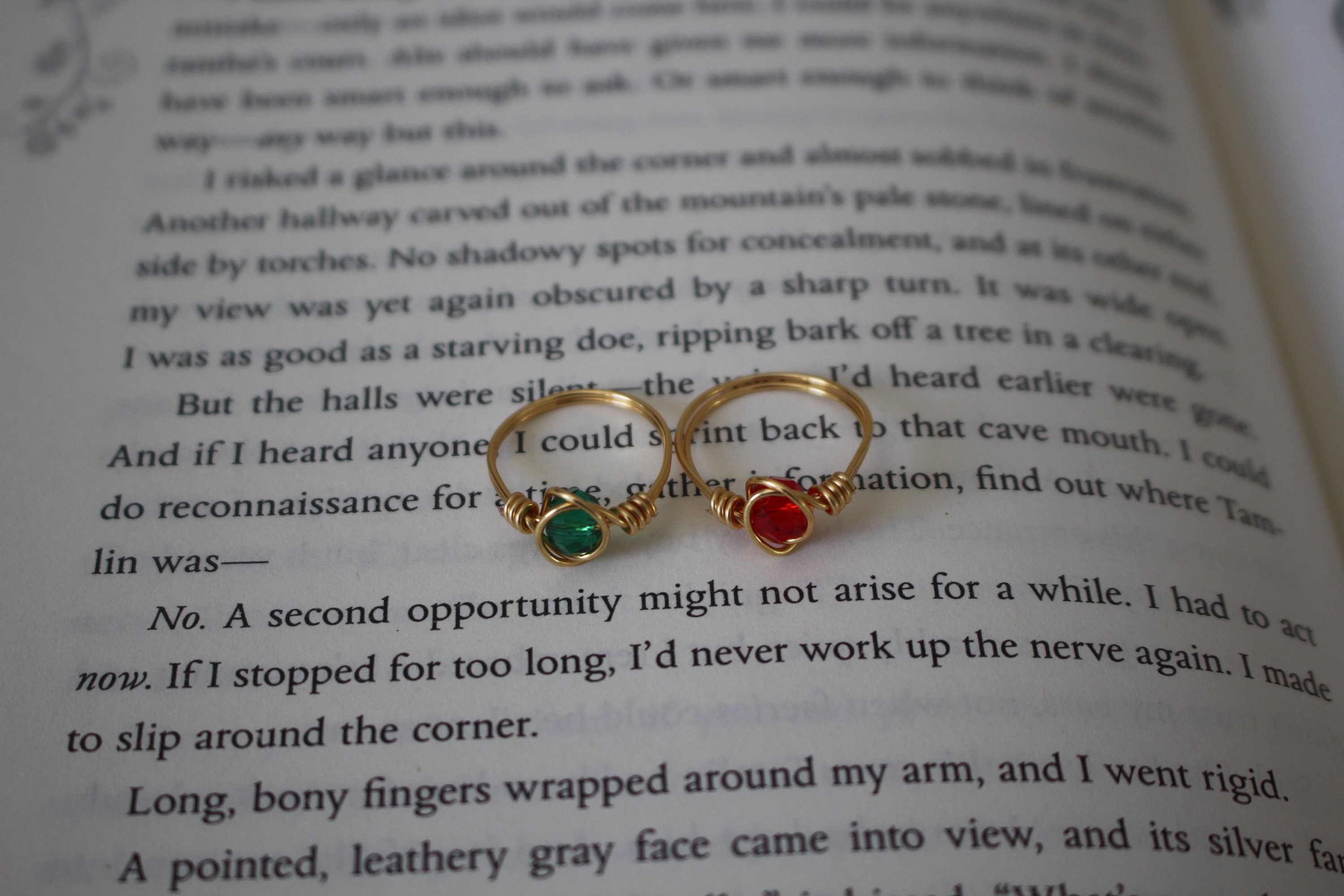 Rowan and Aelin Wire Ring Set of 2 Throne of Glass Inspired - Etsy
