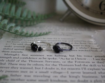 Violet Sorrengail and Xaden Riorson Wire Ring Set - Fourth Wing