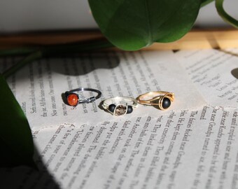 Onyx Storm, Fourth Wing, and Iron Flame Wire Rings