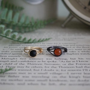 Fourth Wing and Iron Flame Wire Ring Set - Inspired by the Rebecca Yarros Empyrean Book Series