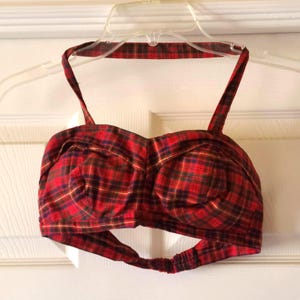 Jantzen Swimsuit Top 1950s Vintage Bathing Suit Made in USA Size 10