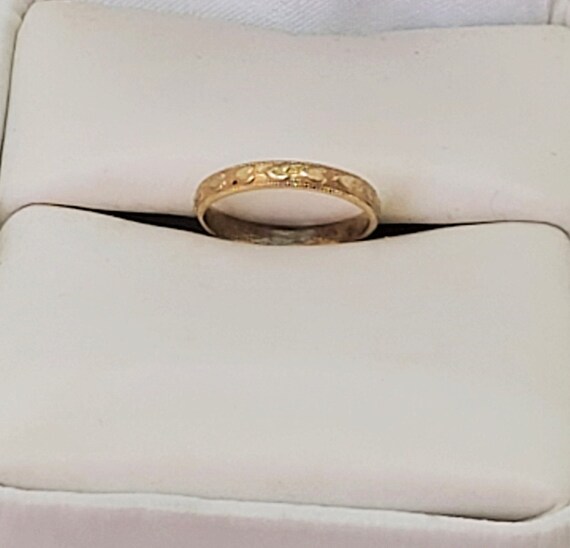 Antique Baby Ring 10k Gold Hearts Baby Shower Gift Si… Gem