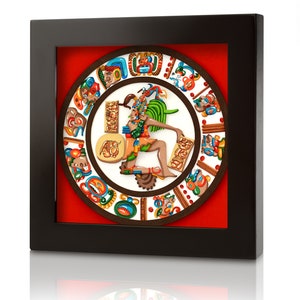 Arte Maya Giocatore di palla Maya Re di Chinkultic, Guerriero Maya Folklorico messicano Regalo personalizzato messicano Decorazione dell'ufficio messicano.