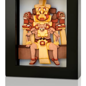 Mictlantecutli Dio della morte, dio azteco della morte, regali messicani Calavera, folclore messicano, teschio d'arte messicana, teschio azteco