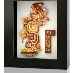 Arte Maya, Serpente Maya Dio Maya Artigianato Maya, Regalo di compleanno, Arte messicana, Regali messicani Folclore messicano, Decorazione ufficio messicano