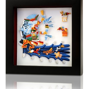 Aztec Goddess Chalchiuhtlicue - Mexican Art - Seas Lakes - Personalized Gift - Wall Decor