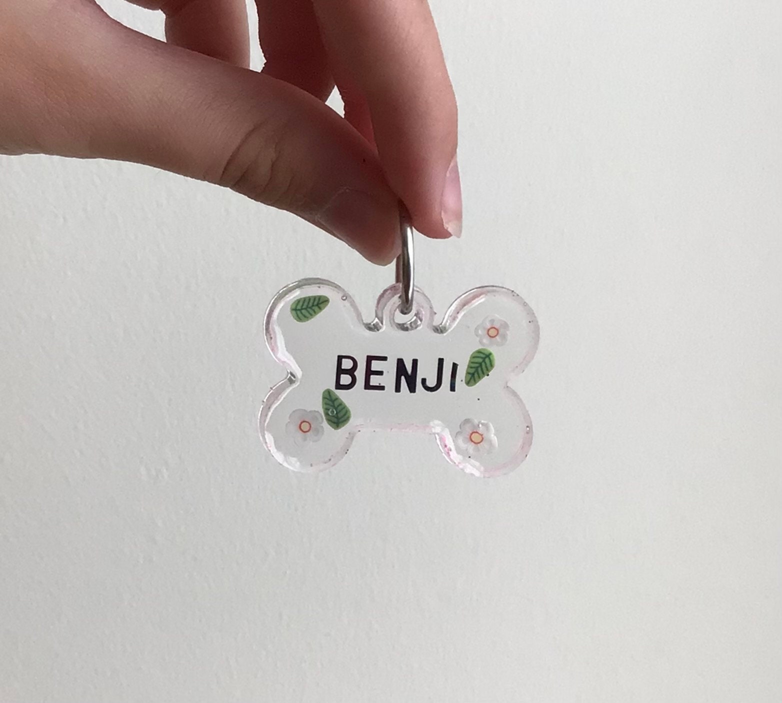 Handmade Custom Name Resin Dog Tag Etsy