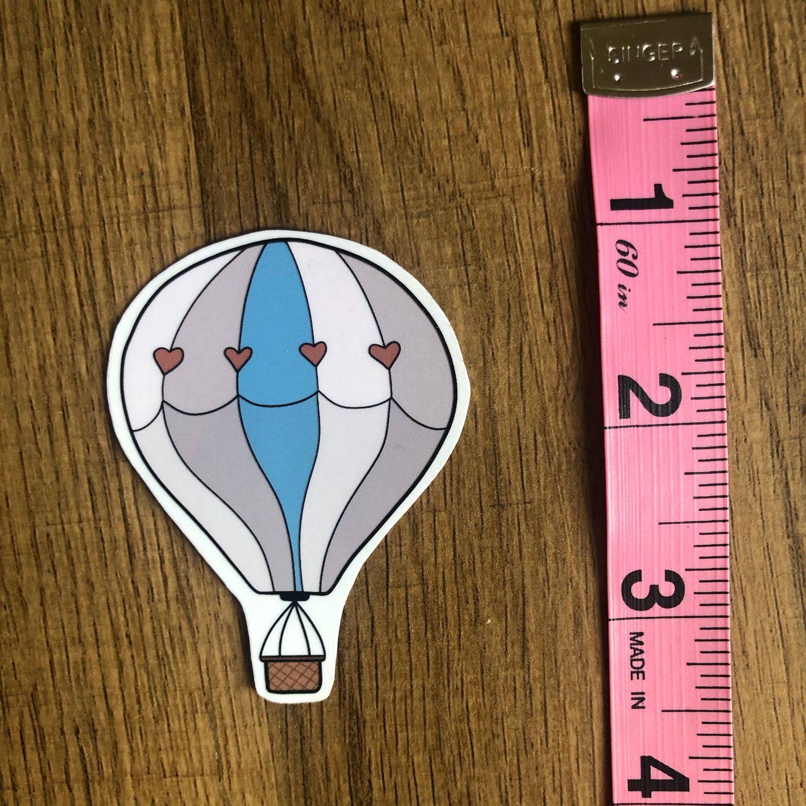 Hotair Ballon Sticker Cute Hot Air Balloon Sticker Water Etsy