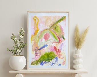 Original Abstract Painting on paper