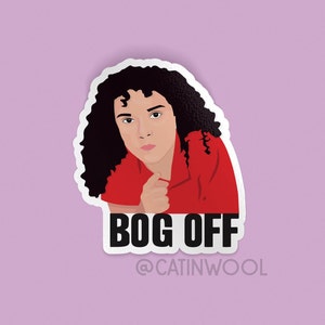 Tracy Beaker Sticker, Meme, Bog Off, Nostalgia, Laptop Decal, Funny Stickers, Die Cut 00's.