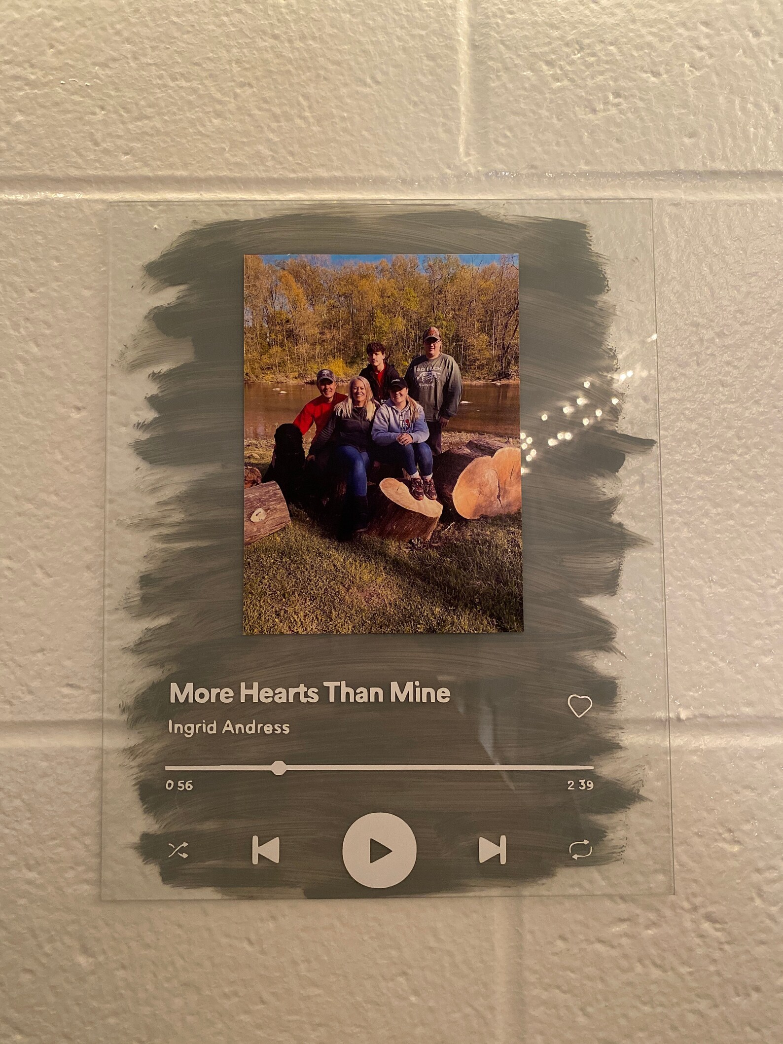 Custom Glass Picture Frame with Song from Spotify Etsy
