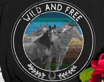 Mustang Horse Shirt, Mustang Lover Gift, BLM Mustang Horse Rescue, Horse Lover Tee, Gift for Horse Trainer, Equestrian Horse Show, Mustangs