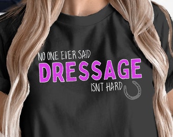 Camiseta "Doma clásica es dura", regalo perfecto para jinetes de doma clásica, regalo de Navidad para entrenadores de doma clásica, sudadera ecuestre para montar a caballo.