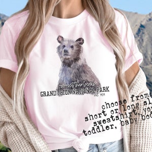 Grand Teton National Park Bär Shirt für Bärenliebhaber Geschenk für Wyoming Urlaub Leave No Trace Tshirt Familienabenteuer Wildlife Naturliebhaber T