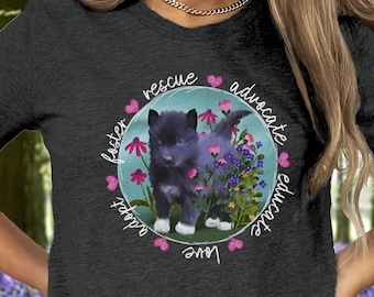 Camiseta de rescate de perros Camiseta de acogida y adopción Camiseta de mamá rescatadora Regalo para mamá rescatadora para amantes de los perros Sudadera Camiseta para amantes de las mascotas Camiseta de regalo de rescate animal