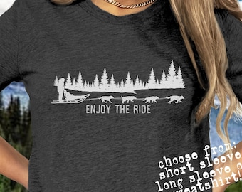Sledehond cadeau voor hond Musher shirt voor Alaskan husky moeder cadeau Sweatshirt hond mushing stedelijke mushing cadeau hond mushing sticker Siberische husky