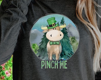 St Patrick's Day Shirt for Moose Lovers, Teacher Appreciation Gift, St Patty's Day Shirt, Cute Moose Gift, Lucky Mom Shirt, Moose Sweatshirt