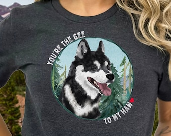 Dog Mushing Shirt Gift for Siberian Husky Lover Dog Musher TShirt, Alaskan Husky Gift for Dog Mom, Urban Mushing Sweatshirt Personalized Tee