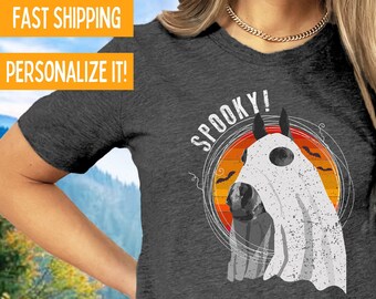 Spooky Horse Halloween Costume, Ghost Horse Halloween Shirt, Funny Equestrian Tee, Funny Personalized Horse Tshirt, Teacher Horse Lover Gift