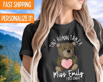 Custom Teacher Shirt for Bear Lover Gift from Student Personalized Teacher TShirt Appreciation Gift Teddy Bear Elementary School Sweatshirt