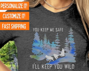 Personalized Dog Sledding Shirt Custom Sled Dog Musher Gift for Siberian Husky Owner Urban Mushing Alaskan Husky Dog Mushing Outdoor Tee