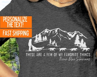 Personalized Dog Sledding Shirt Custom Sled Dog Musher Gift for Siberian Husky Lover Sweatshirt for Dog Mushing Urban Mushing Gift Tee Shirt