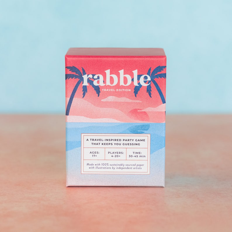Rabble: Travel Edition Party Game For Adult Game Night, Travel Size, Adult Travel Game, Gift for Friend, Holiday Party Game image 1