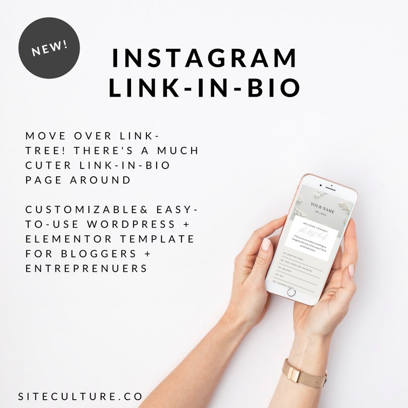 Instagram Link in Bio Page for Elementor Wordpress Linktree Elementor