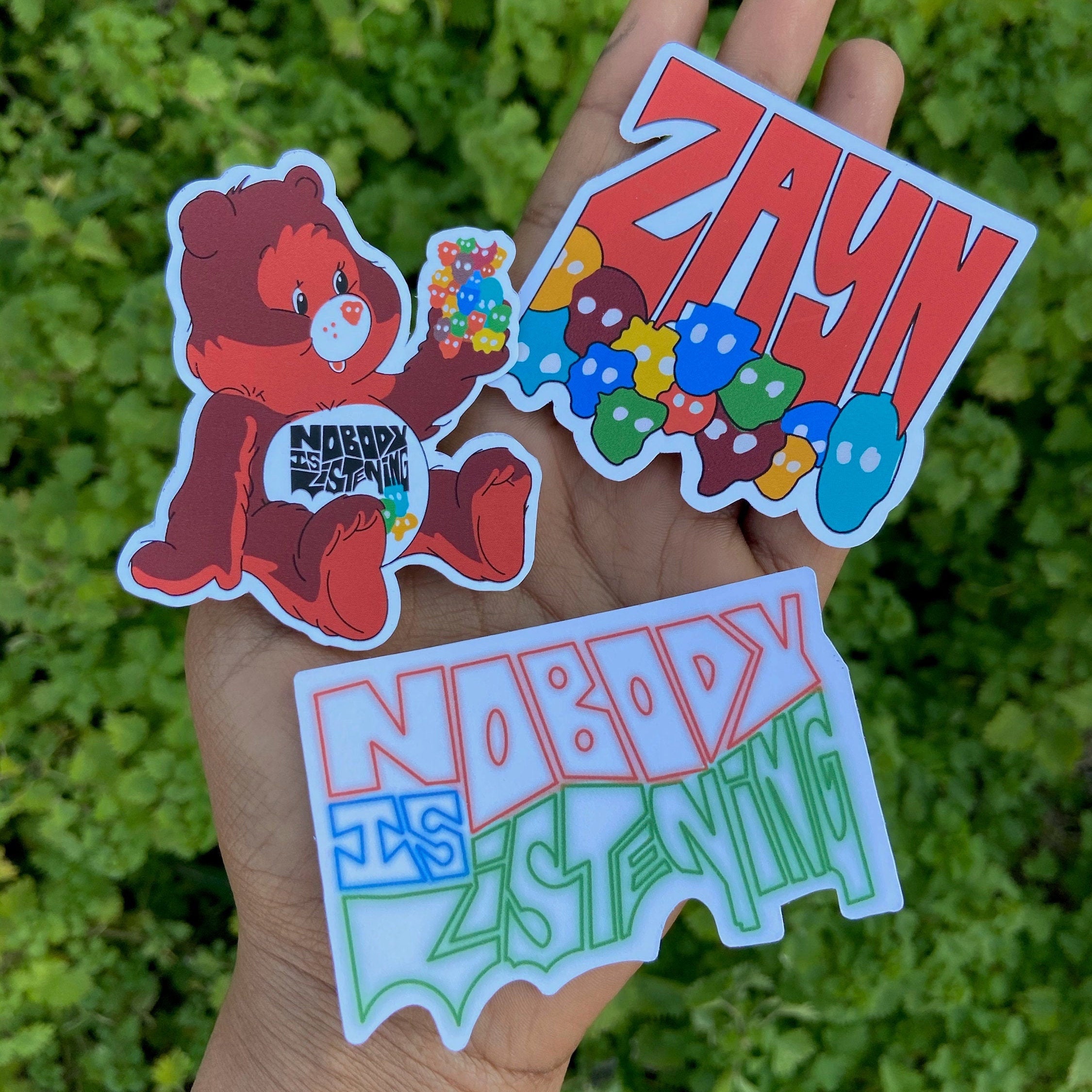 Zayn Malik Nobody is Listening Inspired Care Bear Sticker