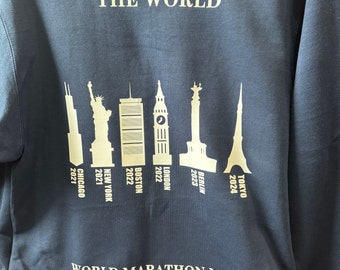 World Major Marathons | Six Star Finisher crewneck | Who runs the world? I ran the world